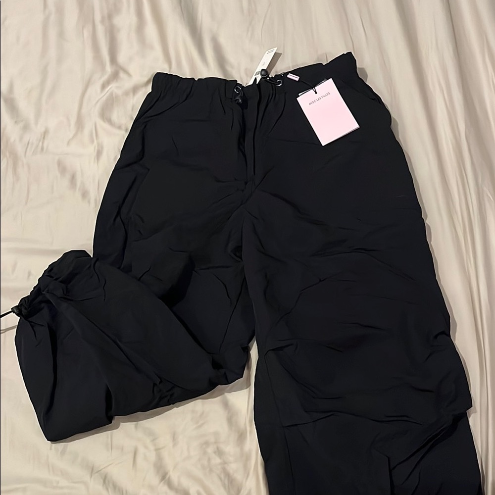 Avec Les Filles Black Track Pants